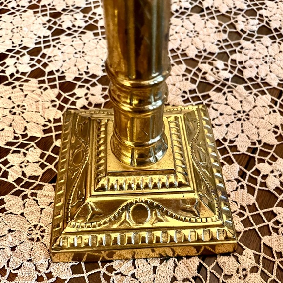 Pair Castilian Imports Large Metal Candlesticks Classical Style Candleholders - Picture 6 of 8